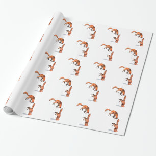 Jumping Red Fox Cadeaupapier