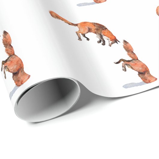 Jumping Red Fox Cadeaupapier (Rol Hoek)