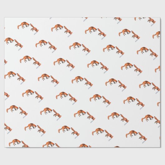 Jumping Red Fox Cadeaupapier (Vlak)