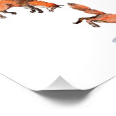 Jumping Red Fox Foto Afdruk (Hoek)