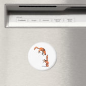 Jumping Red Fox Magneet (Insitu (Vaatwasser))