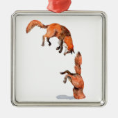 Jumping Red Fox Metalen Ornament (Voorkant)