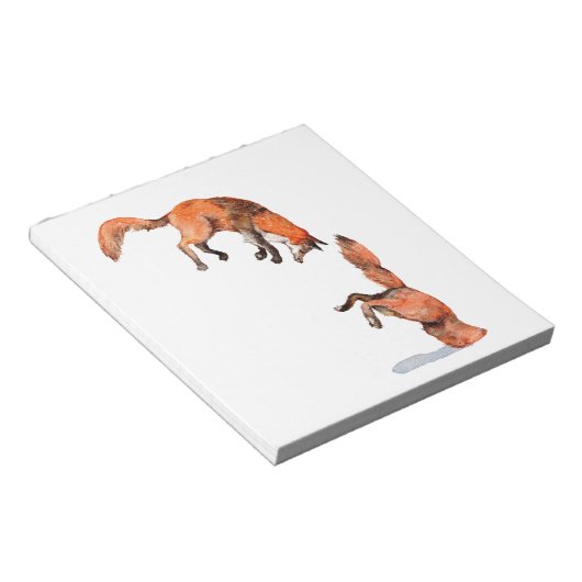 Jumping Red Fox Notitieblok (Schuin)