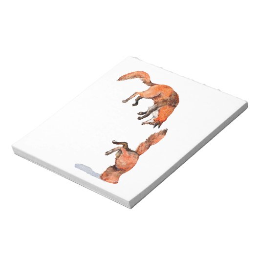 Jumping Red Fox Notitieblok (Linkerzijde)