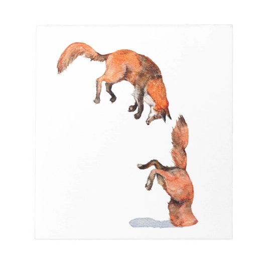 Jumping Red Fox Notitieblok (Voorkant)