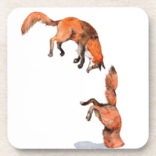 Jumping Red Fox Onderzetter
