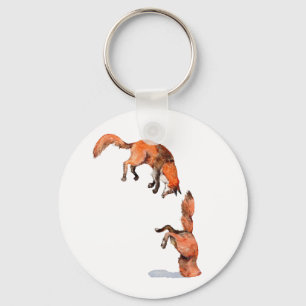 Jumping Red Fox Sleutelhanger