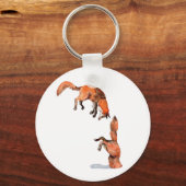 Jumping Red Fox Sleutelhanger (Voorkant)