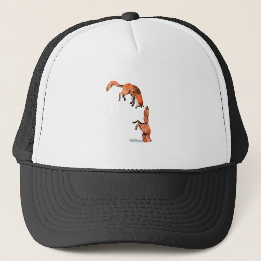 Jumping Red Fox Trucker Pet (Voorkant)