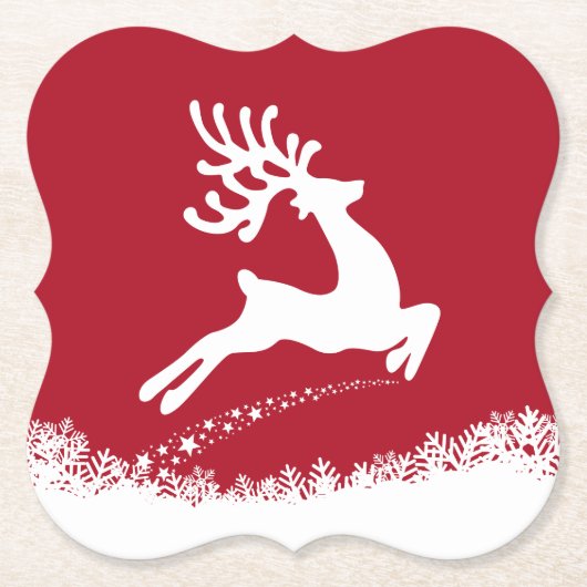 Jumping Rendier papier onderzetters (Voorkant)