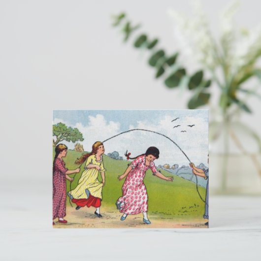 Jumping Rope Briefkaart (Staand voorkant)