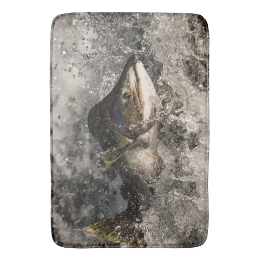 Jumping Salmon Badmat (Voorkant Verticaal)