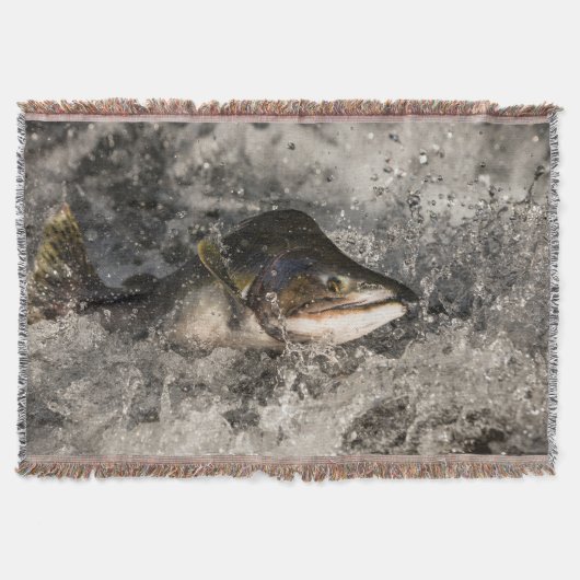 Jumping Salmon Deken (Voorkant)