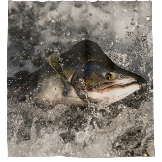 Jumping Salmon Douchegordijn (Voorkant)