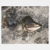 Jumping Salmon Fleece Deken (Voorkant (Horizontaal))