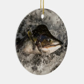 Jumping Salmon Keramisch Ornament (Rechts)