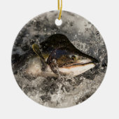 Jumping Salmon Keramisch Ornament (Voorkant)