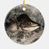 Jumping Salmon Keramisch Ornament (Achterkant)