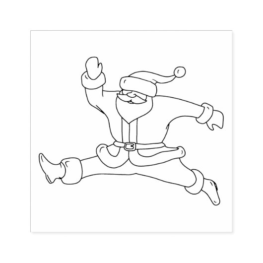 Jumping Santa Rubberstempel (Afrduk)