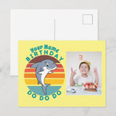 Jumping Shark Birthday Feestdagenkaart (Voorkant / Achterkant)