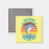 Jumping Shark Birthday Magneet (Voorkant / Achterkant)