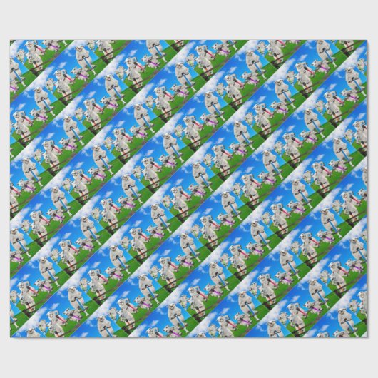 Jumping Sheep Cadeaupapier (Vlak)