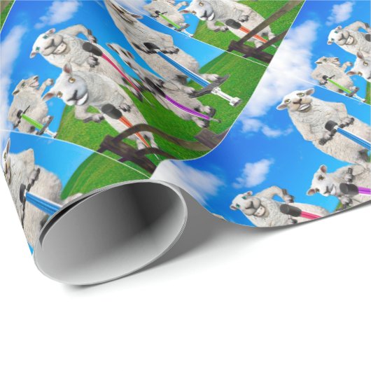 Jumping Sheep Cadeaupapier (Rol Hoek)