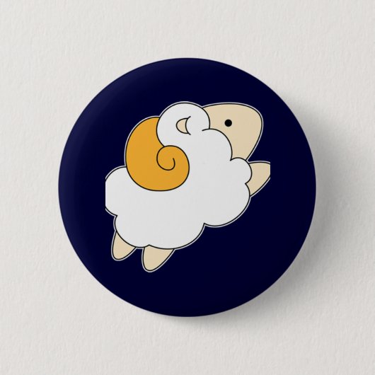 Jumping Sheep Ronde Button 5,7 Cm (Voorkant)