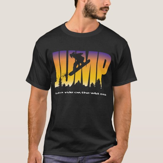 Jumping snowboarder t-shirt (Voorkant)