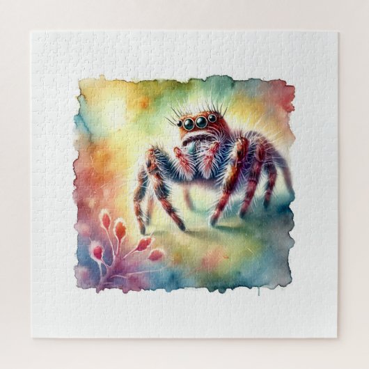 Jumping Spider 170624AREF114 - Watercolor Legpuzzel (Verticaal)
