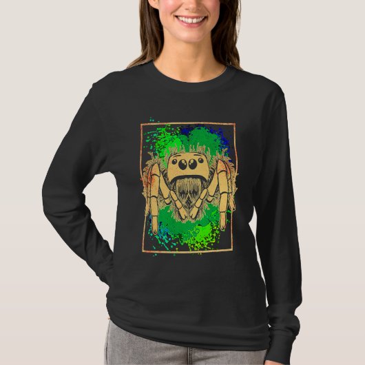 Jumping Spider Animal Colorful T-shirt (Voorkant)