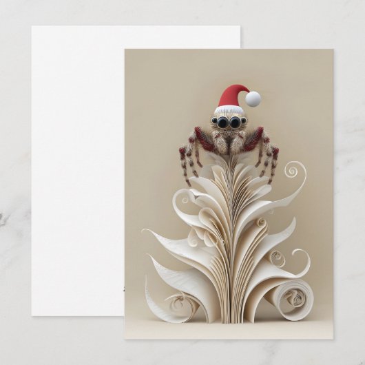 Jumping Spider Christmas Cards Feestdagenkaart (Voorkant / Achterkant)