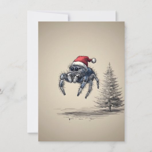 Jumping Spider Christmas Cards Feestdagenkaart (Voorkant)