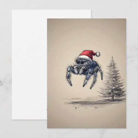Jumping Spider Christmas Cards Feestdagenkaart (Voorkant / Achterkant)