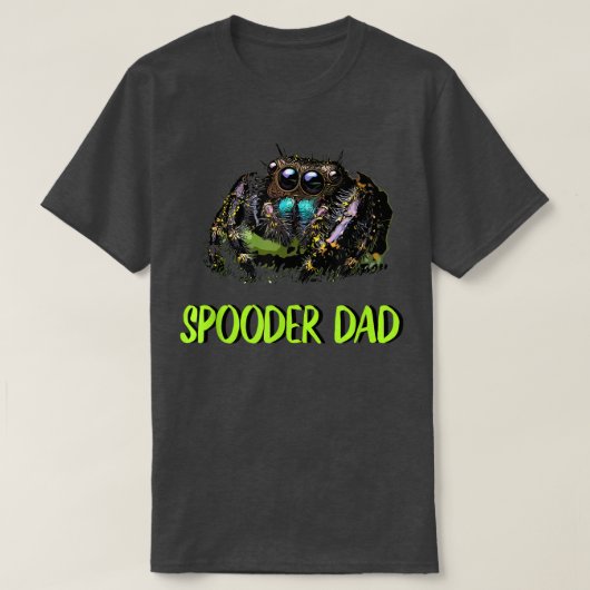 Jumping Spider Dad, Spooder Dad, Fathers Day Manne T-shirt (Design voorkant)