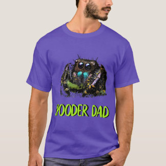 Jumping Spider Pap Spooder Pap Fathers Day Mannen T-shirt