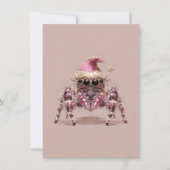 Jumping Spider Pink Christmas Cards Feestdagenkaart (Voorkant)