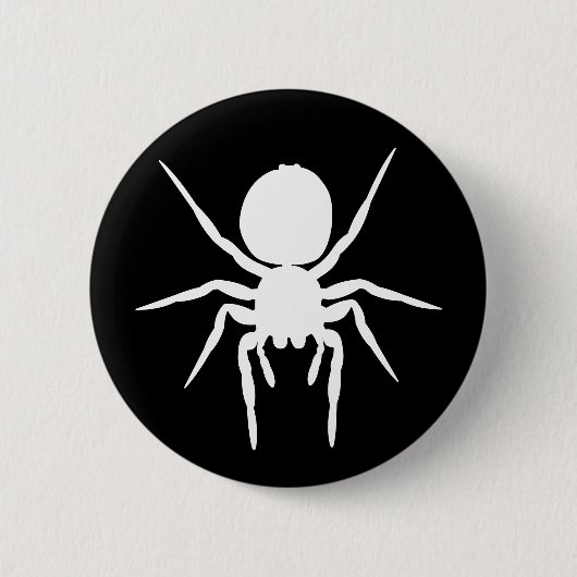 Jumping Spider Silhouette Crest Ronde Button 5,7 Cm (Voorkant)