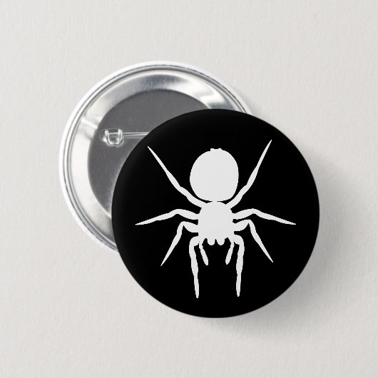 Jumping Spider Silhouette Crest Ronde Button 5,7 Cm (Voorkant /achterkant)
