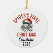 Jumping Spider's First Christmas 2025 Keramisch Ornament (Voorkant)