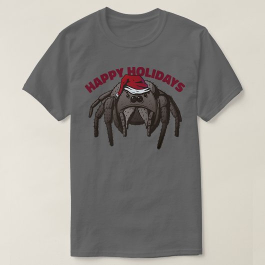 Jumping spin, Phidippus regius, Prettige feestdage T-shirt (Design voorkant)