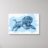 Jumping Tiger Canvas Afdruk (Voorkant)