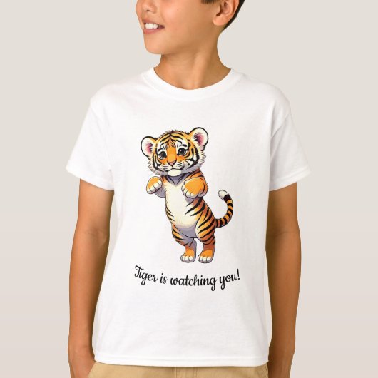 Jumping Tiger Cub T-shirt (Voorkant)