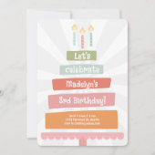 Jumping verjaardagstaart kaart (Voorkant)