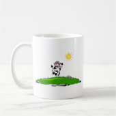 Jumping voor Joy Cow op Grass Koffiemok (Links)