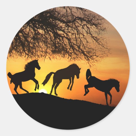 Jumping voor Stickers van joy Cute Horse (Voorkant)