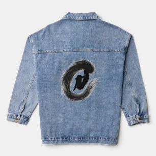 Jumping Vrouw Emoties Denim Jas Jacket