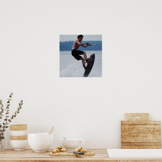 Jumping Wakeboarder Poster (Keuken)