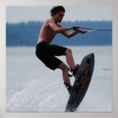 Jumping Wakeboarder Poster (Voorkant)