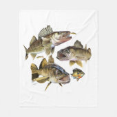 Jumping Walleye Fleece Deken (Voorkant)